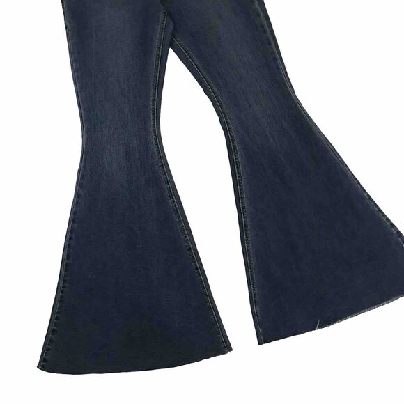 Rock & Roll Denim Medium Wash Blue Flared Bell Bottom Jeans NEW 30 x 32 - Picture 2 of 8